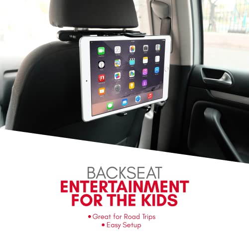 Car Headrest Tablet Holder, Adjustable iPad Car Mount for Kids in Backseat, Black