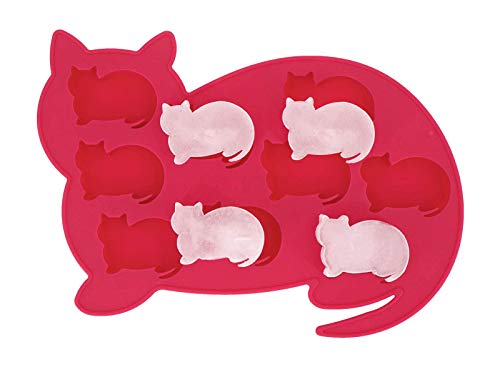 Cat Shaped Silicone Ice Cube Molds and Tray, Pack of 2