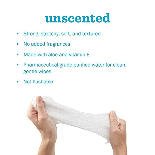 Amazon Elements Baby Wipes, Unscented,White 720 Count, Flip-Top Packs