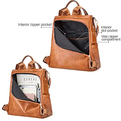 Women Backpack Purse Fashion Vintage Leather Large Travel Ladies Shoulder Bags