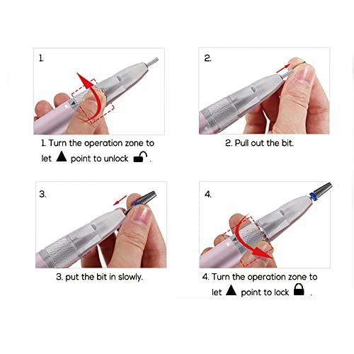 Brushless Nail Drill, Portable Professional Rechargeable Cordless E File for Acrylic Nail