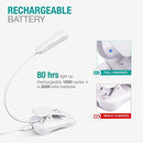 3000K Warm LED Rechargeable Book Light, Easy for Eyes, Clip on Reading Lights
