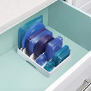 Food Container Lid Organizer, Large, Adjustable Plastic Lid Storage
