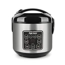 Digital Cool-Touch Rice Grain Cooker and Food Steamer, Stainless, Silver