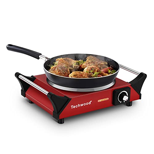 Hot Plate, Techwood Electric Stove for Cooking, 1500W Countertop Single Burner