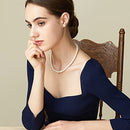 Round Imitation Pearl Necklace Wedding Pearl Necklace for Brides (Diameter of Pearl 8mm)