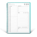 To Do List Notebook, Daily Planner Undated - Hourly Planner, 7.6"x10.2"96 Pages,Green