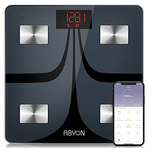 Bluetooth Smart Bathroom Scales for Body Weight Digital Body Fat Scale