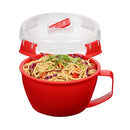 Microwave Bowl for Noddles, Pasta, and Soup with Lid and Handle