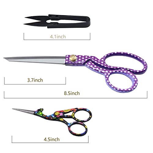 Printed handle Stainless steel Tailor Scissors 8 Inch for Cutting Fabric Heavy Duty