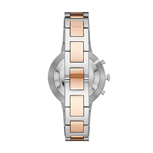 Fossil Q Women's Virginia Two-Tone Stainless Steel Hybrid Smartwatch, Color: Rose Gold-Tone, Silver-Tone (Model: FTW5011)