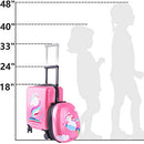 Unicorn Kids Luggage, Girls Carry on Suitcase W/ 4 Spinner Wheels
