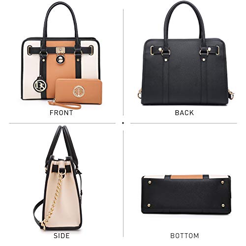 Women Designer Handbags and Purses Two Tone Fashion Satchel Bags Top Handle