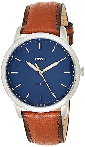 Fossil Men's Quartz Stainless Steel and Leather Three-Hand Watch