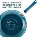Rachael Ray Brights Nonstick Cookware Pots and Pans Set, 14 Piece, Marine Blue
