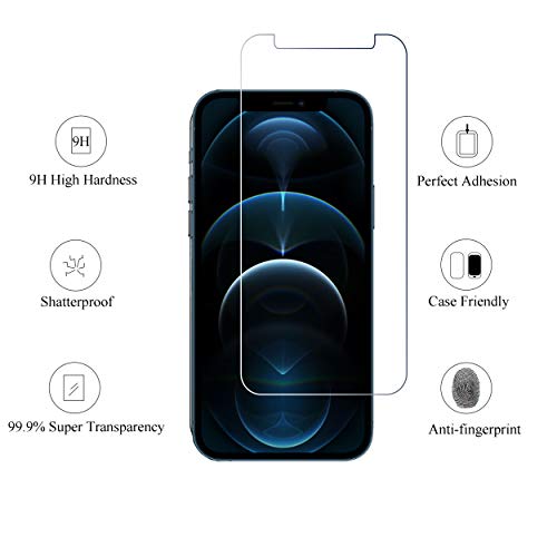 Glass Screen Protector Compatible for iPhone 12 pro Max 2020 6.7 Inch 3 Pack Case