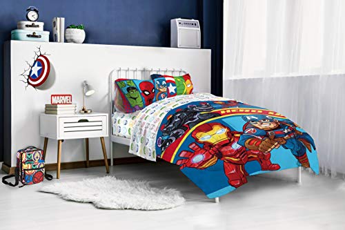 Marvel Super Hero Adventures Double Team 4 Piece Twin Bed Set