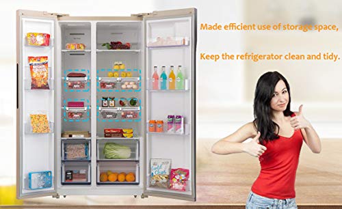 Fridge Drawer Organizer, Unique Design Pull Out Bins, Fridge Shelf Holder Storage Box