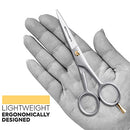 5’’ German Beard Mustache Scissor with 2 comb and Carrying pouch