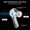 Bluetooth Headphones Padmate Wireless Earbuds with 4 Mics Earphones with Charging