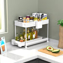 Under Sink Organizer, Sliding Cabinet Basket Organizer 2 Tier Under Bathroom Storage