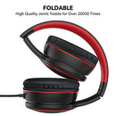 On-Ear Headphones with Microphone, Lightweight Folding Stereo Bass Headphones
