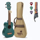 Deluxe Mahogany Soprano Ukulele Bundle with Aquila Strings, Padded Gig Bag, Strap and Picks