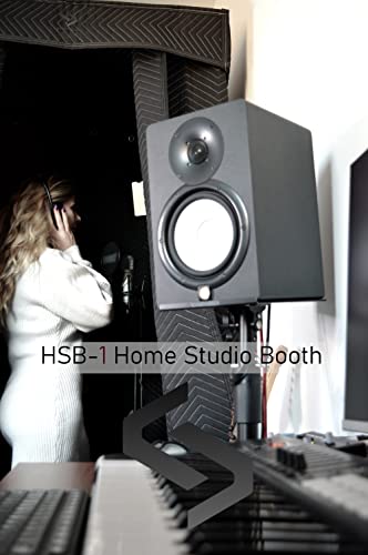 portable vocal booth for home studio, studio setup with sound dampening blankets