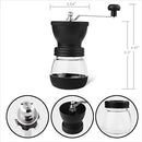Manual Coffee Grinder with Ceramic Burrs, Hand Coffee Mill with Two Glass Jars