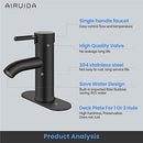 Bathroom Bowl Vessel Sink Faucet Matte Black Stainless Steel Short Bathroom Faucet