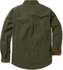 Men's All Cotton Flannel Shirt, Long Sleeve Casual Button Up Plaid Shirt