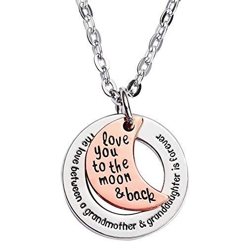 The Love Between Grandmother and Granddaughter Is Forever Necklace (alloy)