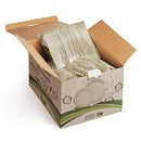 250Pcs Disposable Dinnerware Set, Compostable Sugarcane Cutlery Eco Friendly Tableware