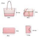 Women Fashion Handbags Tote Bag Shoulder Bag Top Handle Satchel Purse Set 4pcs