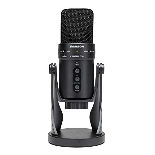 Samson G-Track Pro Professional USB Condenser Microphone with Audio Interface, Black