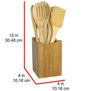 Bamboo Cooking Utensil Set, 12 Inch, Natural