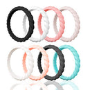 Braided Silicone Wedding Ring for Women…