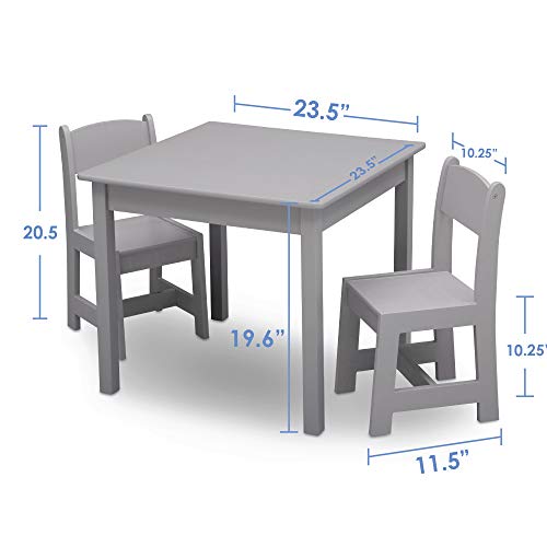 Kids Wood Table and Chair Set (2 Chairs Included) - Ideal for Arts & Crafts