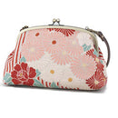 Vintage Kiss Lock Purses and Handbags Crossbody Bag (Retro Flower Red)