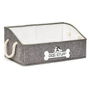Dog Toy Box, Large Dog Toys Storage with Handle, Fabric Trapezoid Dog Toy Bin