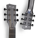 Carbon Fiber Acoustic Guitar 1/2 Size Beginner Adult Travel Acustica Guitarra w/Starter Bundle Kit