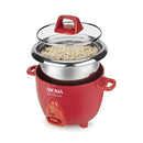 Stainless Rice Cooker & Warmer with Uncoated Inner Pot, 6-Cup(cooked)Red