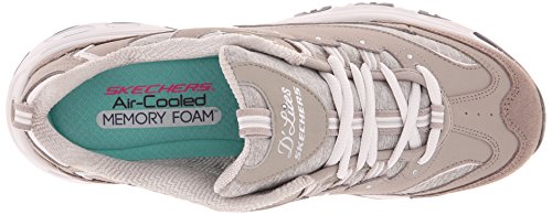 womens D'LITES ME TIME WIDE Memory Foam Lace-up Sneaker,Taupe,9.5 W US