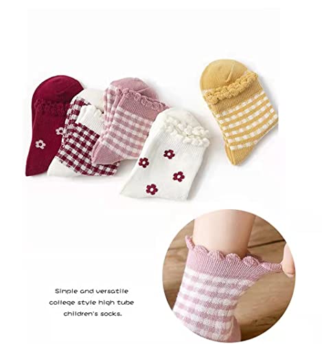 Boys Girls Socks Kids Cute Soft Breathable Cotton Funny Child School Daily 5 Pairs Pack