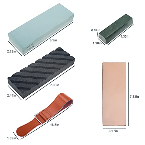 HighFree Complete Knife Sharpening Stone Kit – 400/1000 and 3000/8000 Grit Whetstone Set