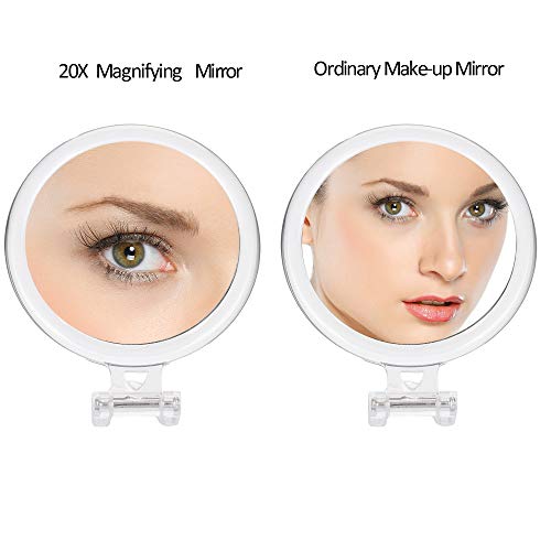 5Inch,20X Magnifying Mirror, Two Sided Mirror, 20X/1X Magnification