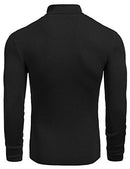 COOFANDY Mens Ribbed Slim Fit Knitted Pullover Turtleneck Sweater (Small, Black)