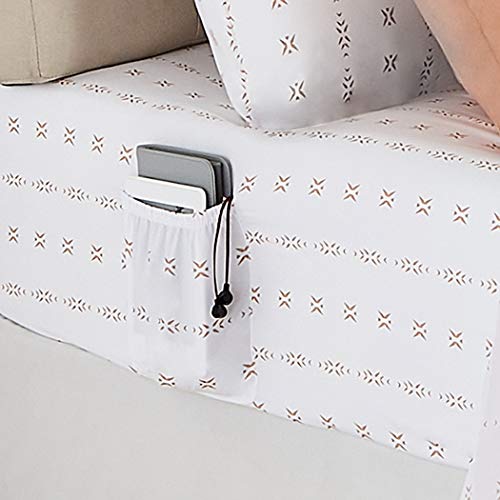 Reversible Microfiber Bed-in-a-Bag with Elastic Storage Pockets