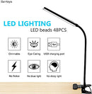 Clip on Light LED Desk Lamp with Eye-Caring LED Light and Metal Clip, 11 Level Brightness