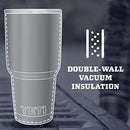 YETI Rambler 30 oz Stainless Steel Vacuum Insulated Tumbler w/MagSlider Lid, Black